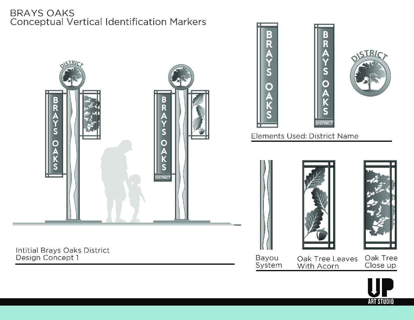 Brays Oaks: Vertical Identification Markers (Design)