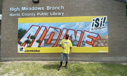 Aldine Census Mural Brings the Importance of the Census to Life Through Words and Pages