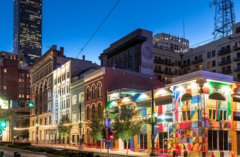 Bustling downtown intersection sprouts new look with massive mural