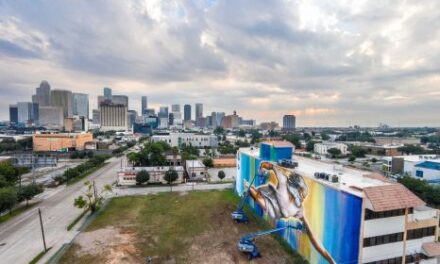 The Biggest Mural in Houston a Temporary Ode to Preservation is Unveiled Today