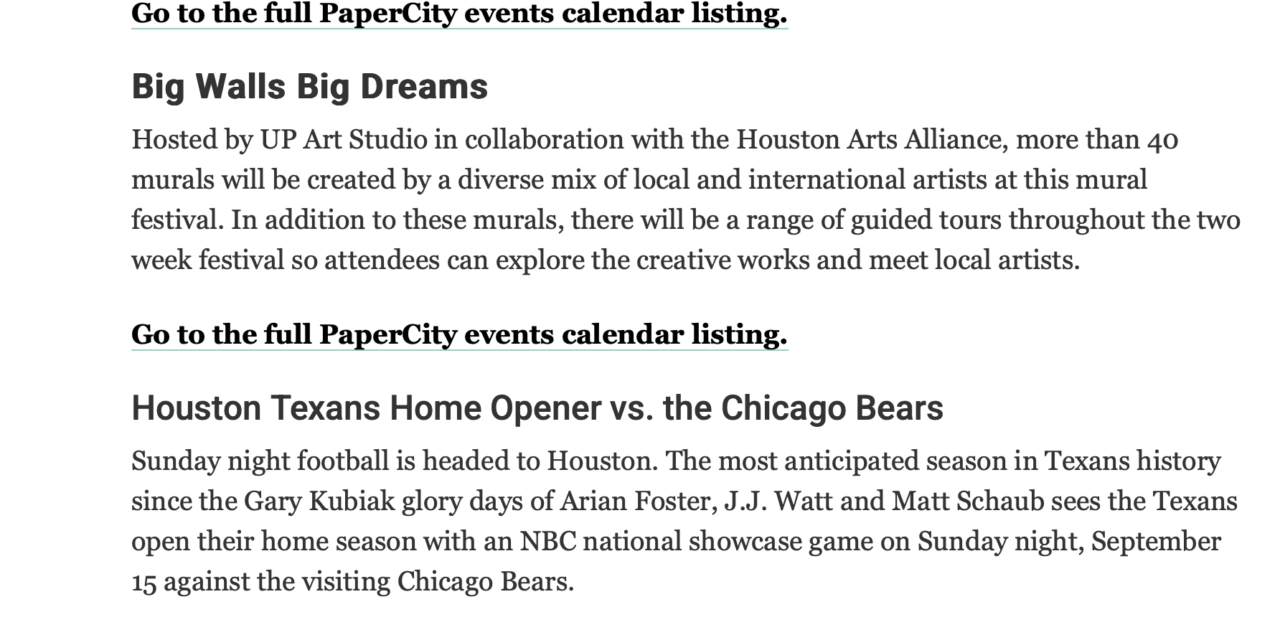 The Best Things to Do In Houston This September — A Wonder Tunnel, Sunday Night Football, Jazz Fest and Much More