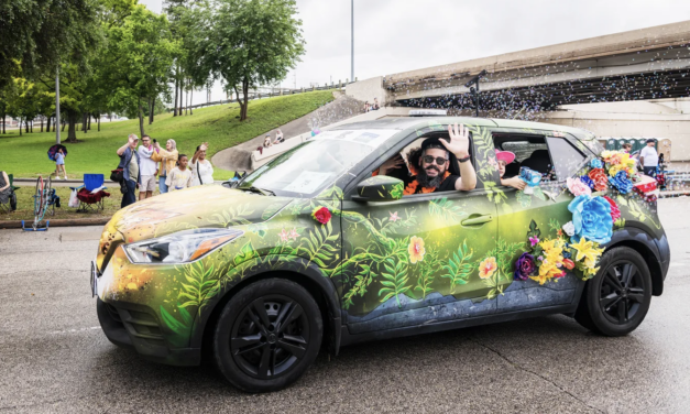 East Aldine Management District partners with Avalos P-TECH students to debut ‘Phoenix in Bloom’ art car